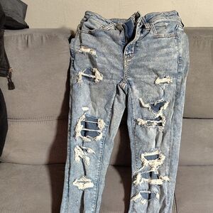 Distressed Blue Women's Jeans